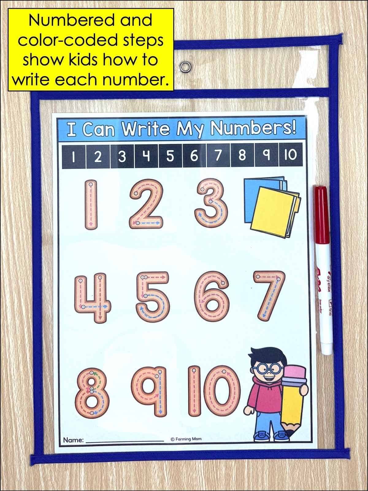 Free Number Tracing Worksheets for Kids (1–20)